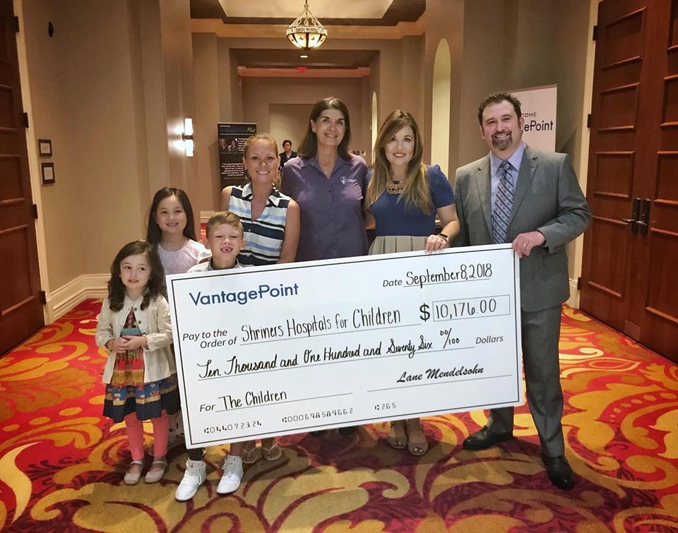 Shriners Donation Check