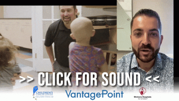 Video of Reactions from Shriners and the Children's Cancer Center to Vantagepoint AI's National Philanthropy Day added donations.