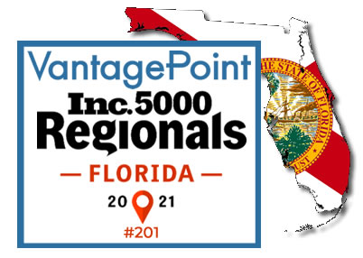 Vantagepoint AI recognized by Inc. Magazine as a top Florida business.